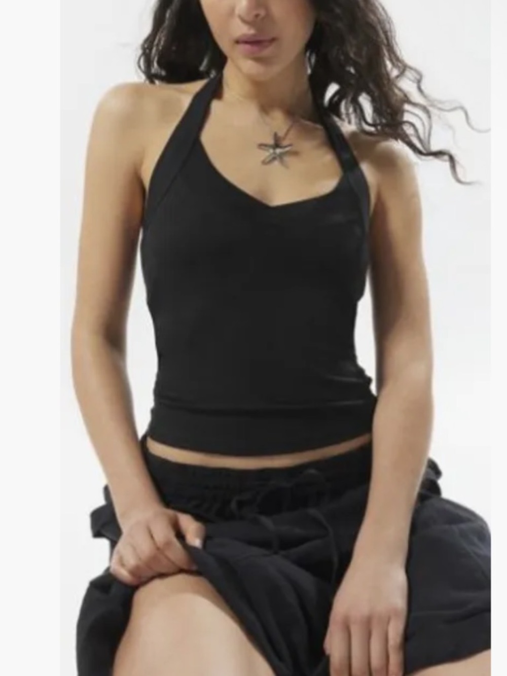 silence + noise Black Rebel Halter Tank Top